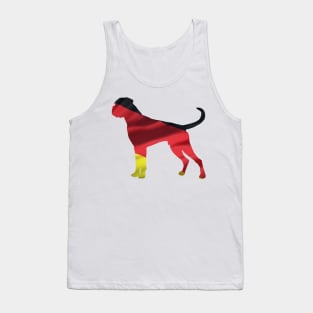 BOXER Silhouette Dog  German Flag Tank Top